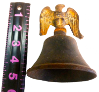 Cast Iron Teacher's Hand Bell with Eagle Handle